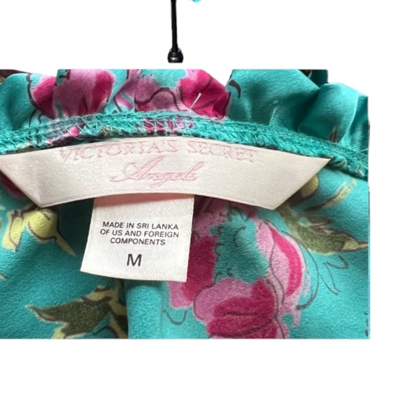 Victoria’s Secret aquarium and pink floral slip dress lingerie. Size Medium - Picture 3 of 3